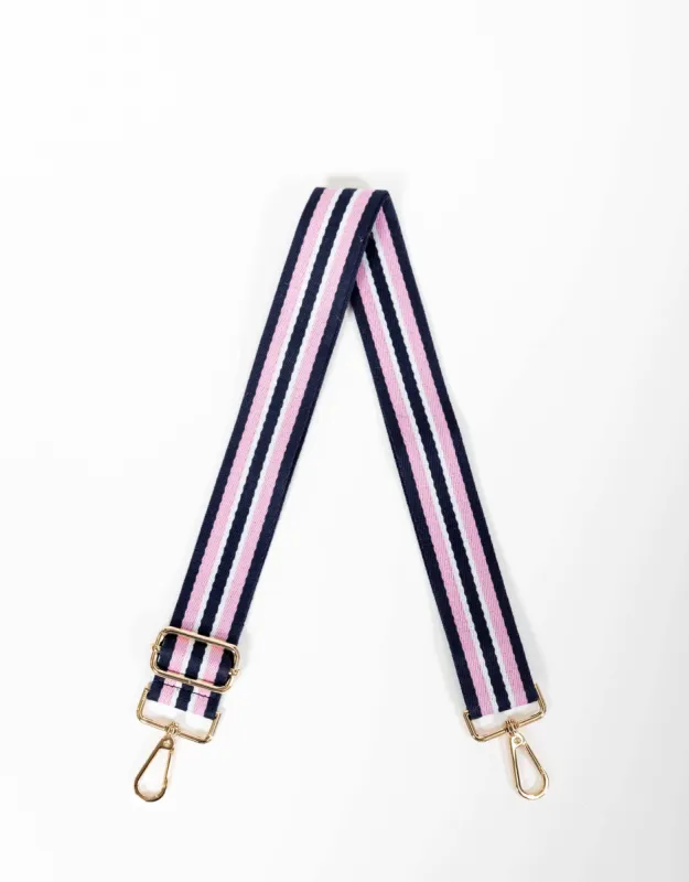 Bag Strap Stripe - Navy/Pink sold by White & Co