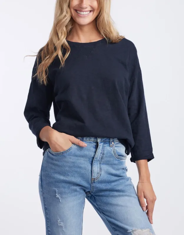Annie Lightweight Top - Navy sold by White & Co