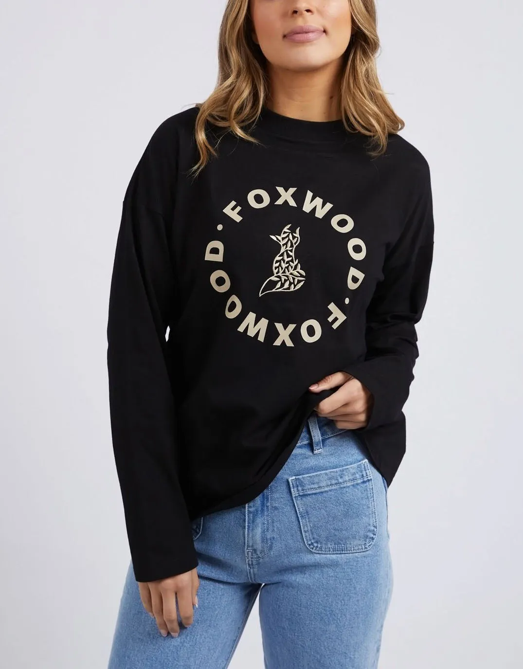 Statement Long Sleeve - Washed Black sold by White & Co