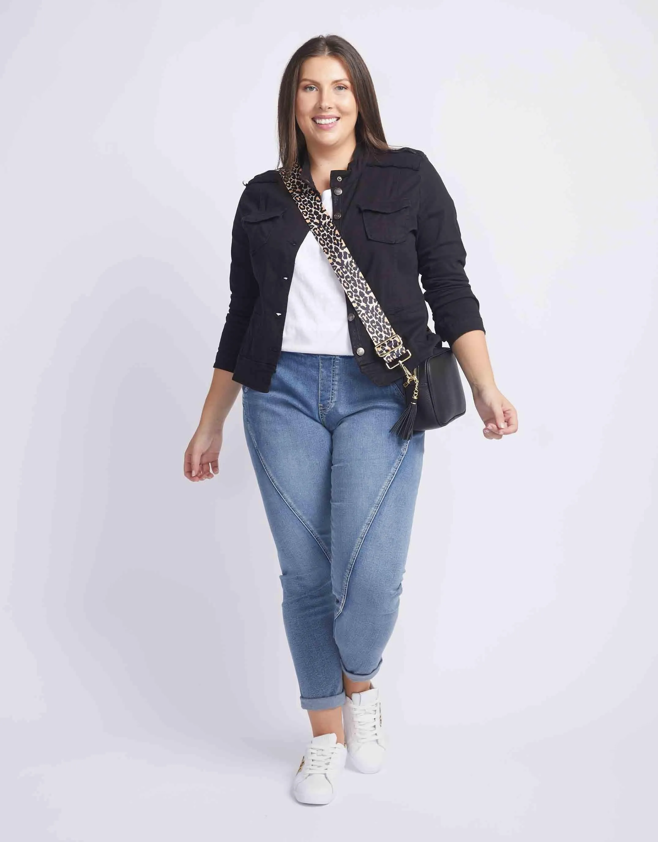 Military Denim Jacket - Black sold by White & Co product image thumbnail 3