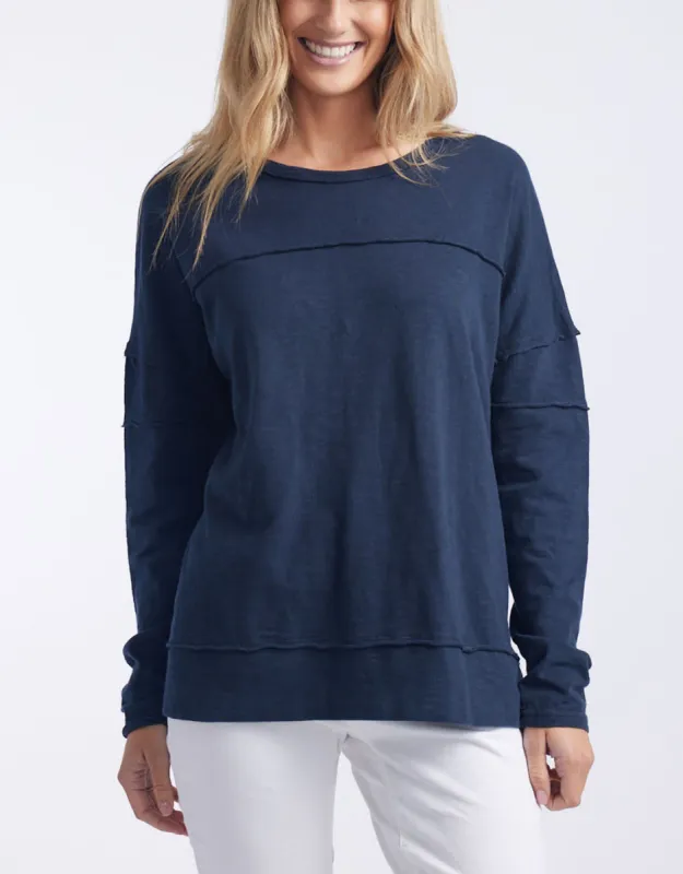 Jayne Throw On Top - Navy made by Foxwood Clothing