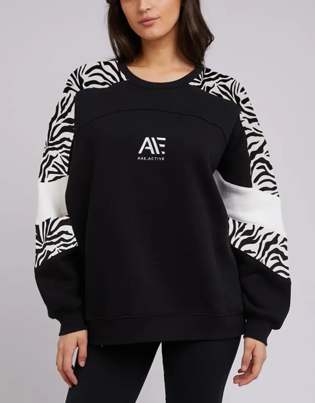 Parker Panelled Crew - Black sold by White & Co