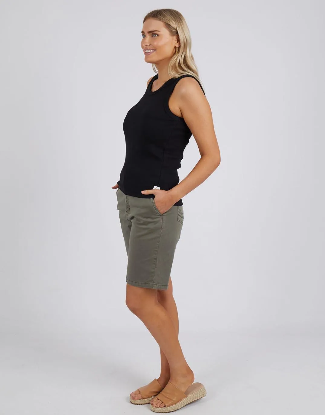 Rib Crew Tank - Black sold by White & Co product image thumbnail 3