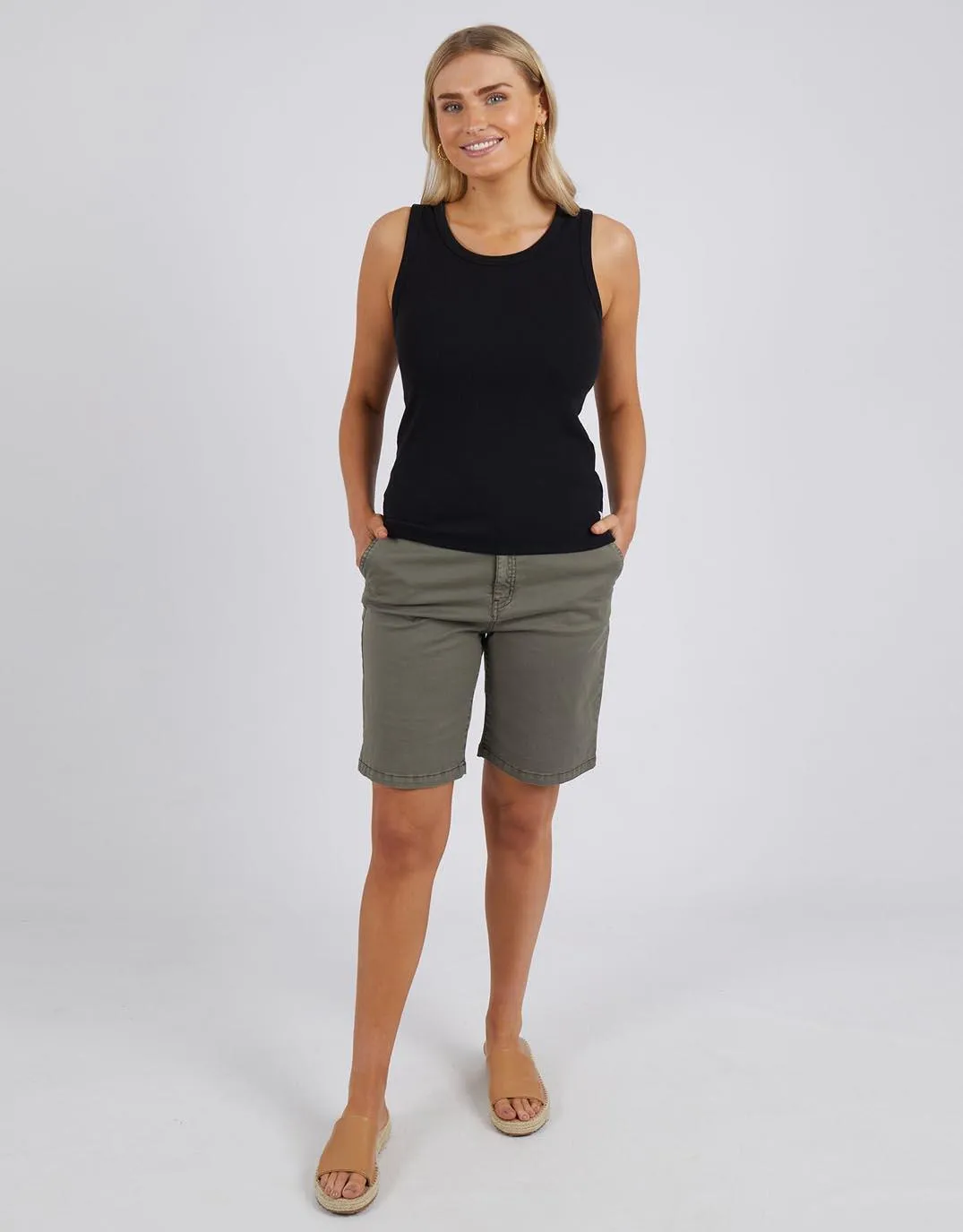 Rib Crew Tank - Black sold by White & Co product image thumbnail 2