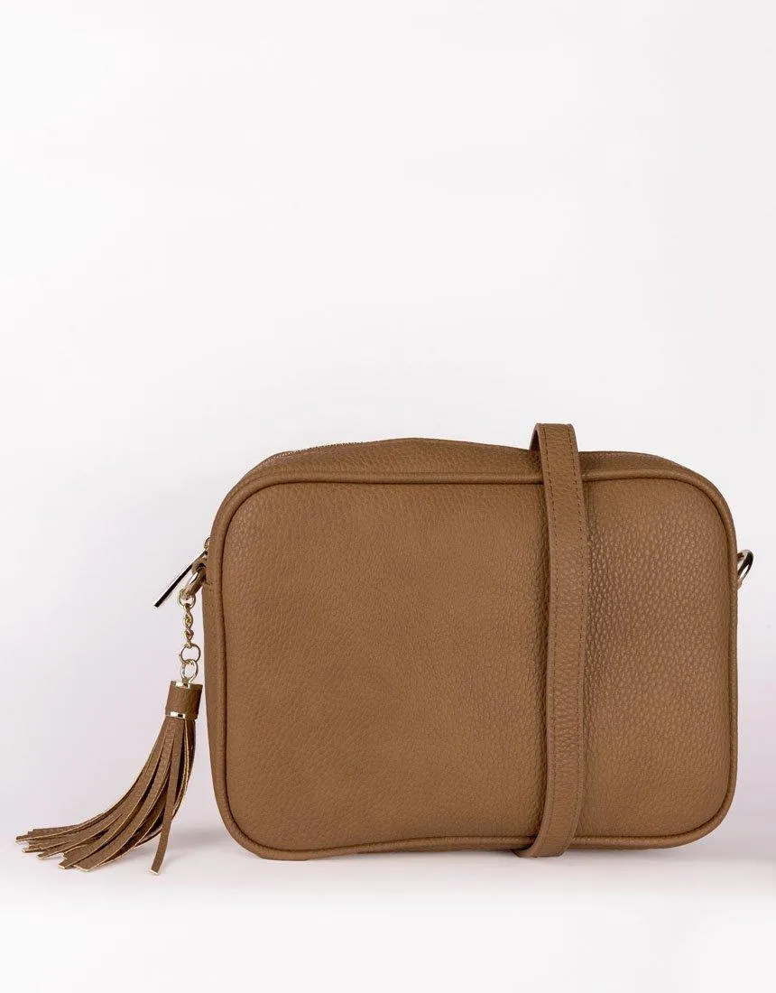 Zoe Crossbody Bag - Tan & Fuchsia Stripe sold by White & Co product image thumbnail 5