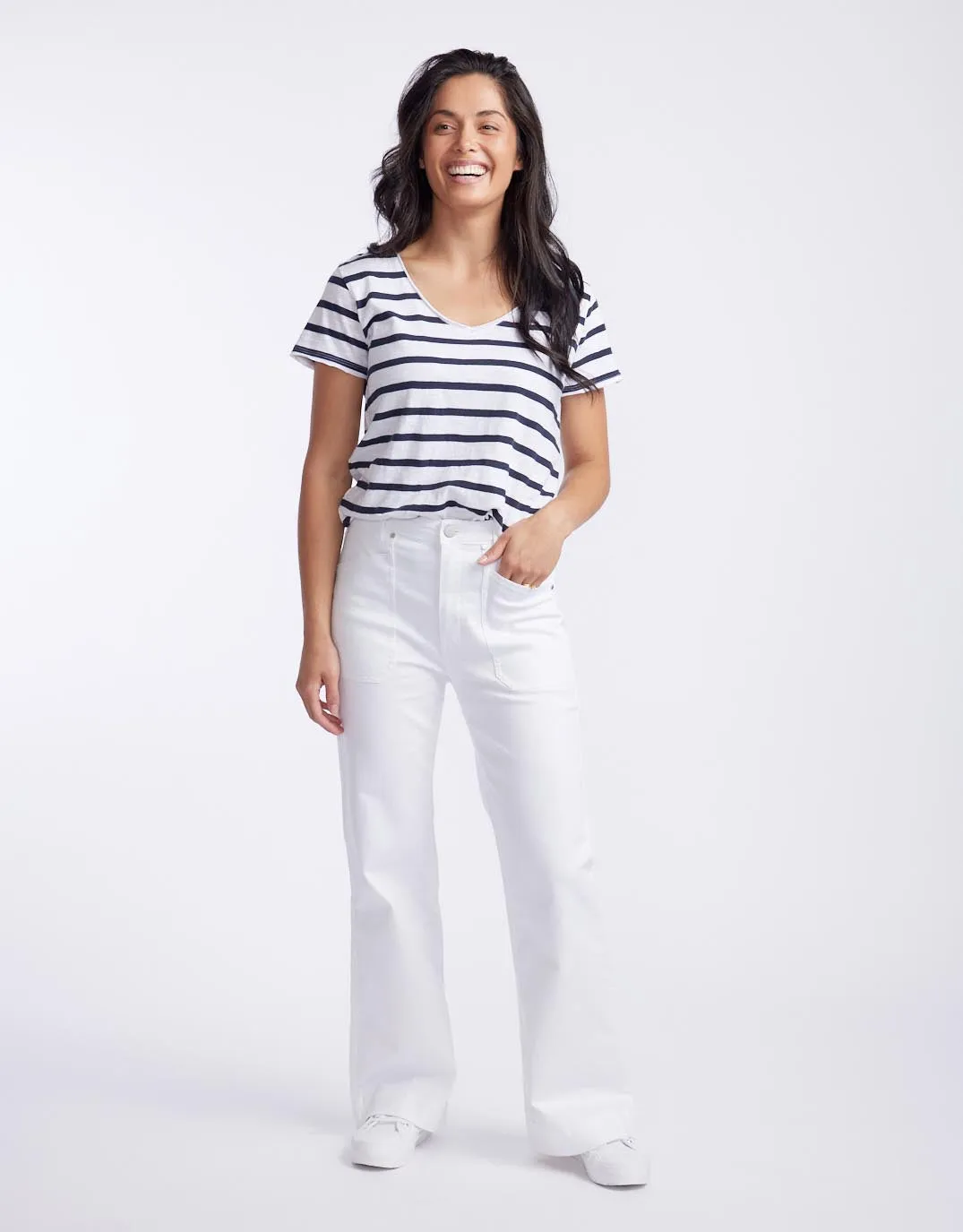 Jayne Wide Leg Jean - White sold by White & Co product image thumbnail 4
