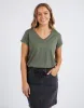 Manly Vee Tee - Khaki sold by White & Co