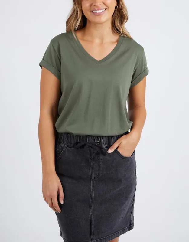 Manly Vee Tee - Khaki sold by White & Co