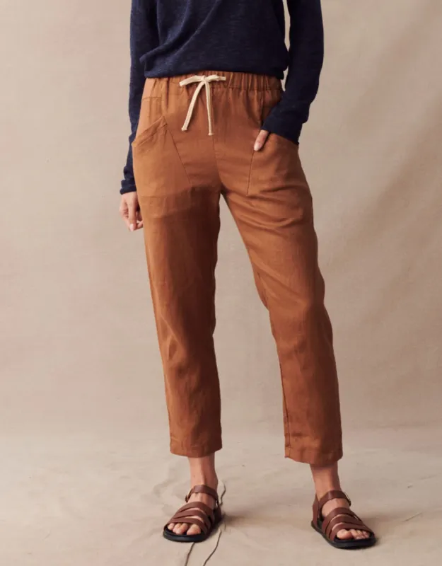 Luxe Linen Pants - Rust sold by White & Co