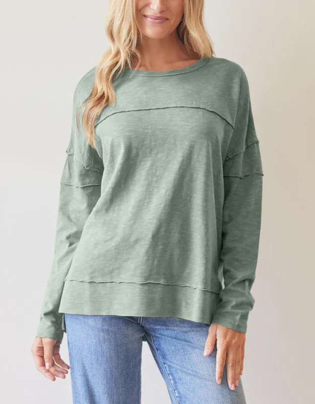 Jayne Throw On Top - Sage sold by White & Co