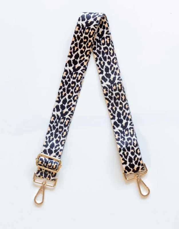 Leopard Bag Strap - Tan sold by White & Co