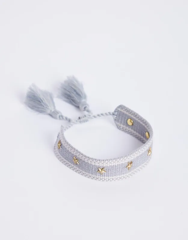 Stella Woven Bracelet - Dove sold by White & Co
