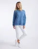Vintage Jayne Throw On Top - Washed Denim sold by White & Co