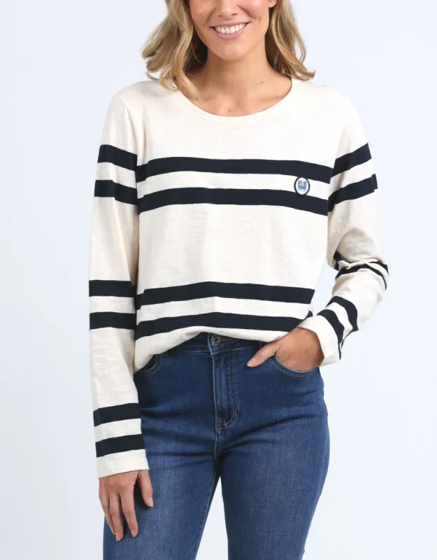Allegra Long Sleeve Tee - Vintage White sold by White & Co