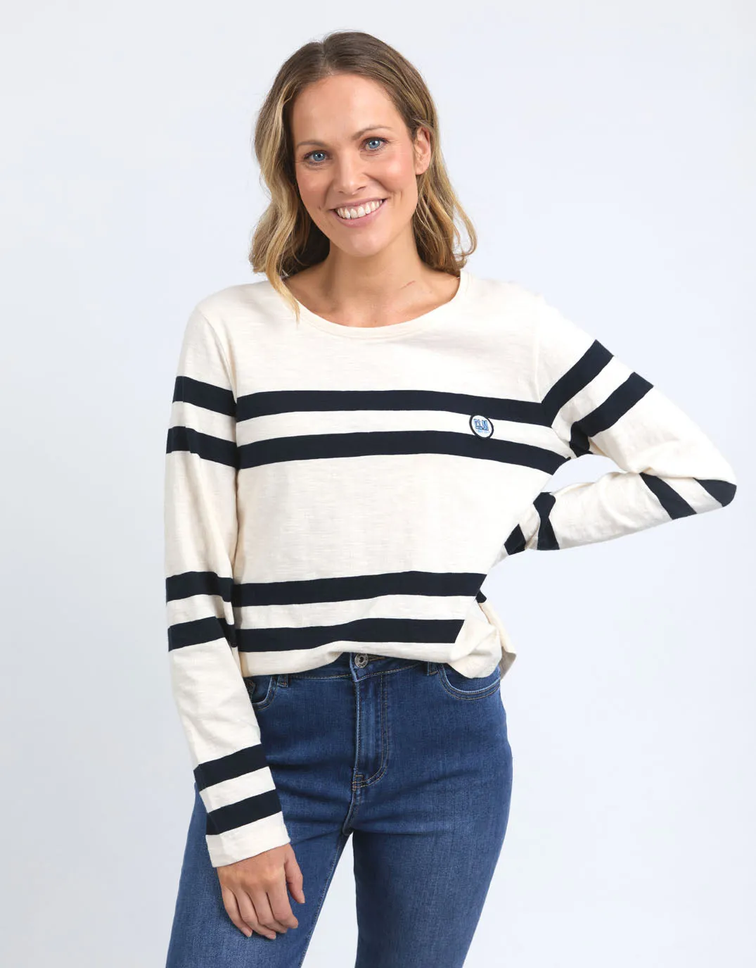 Allegra Long Sleeve Tee - Vintage White sold by White & Co product image thumbnail 2