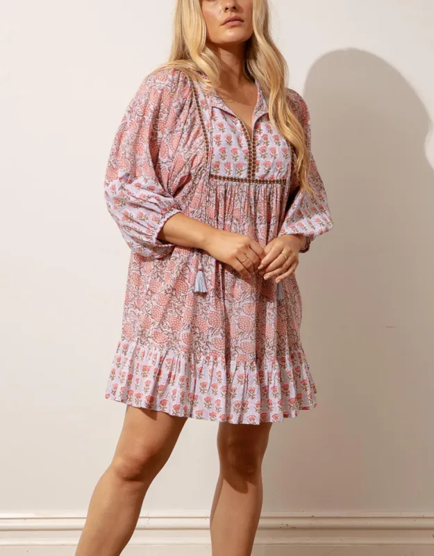 Cornflower Milan Shift Dress - Silver Rose sold by White & Co