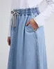 Greta Denim Skirt - Light Blue Wash sold by White & Co