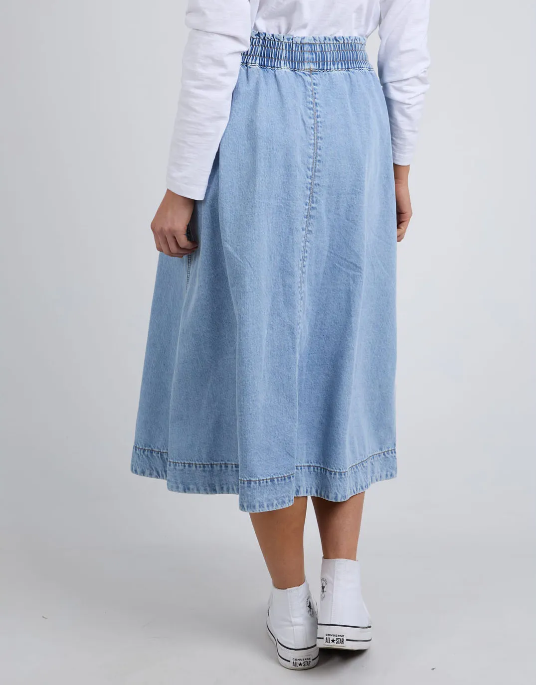 Greta Denim Skirt - Light Blue Wash sold by White & Co product image thumbnail 5