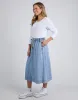Greta Denim Skirt - Light Blue Wash sold by White & Co