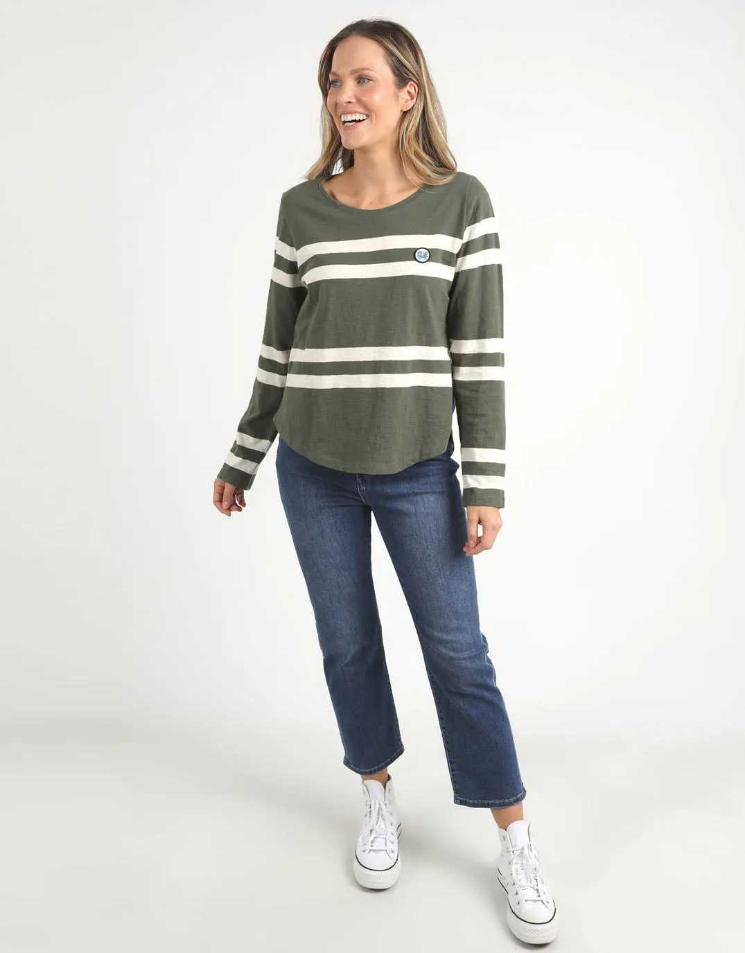 Allegra Long Sleeve Tee - Clover sold by White & Co product image thumbnail 3