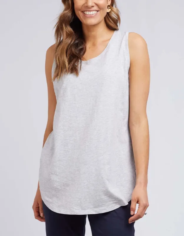 Scoop Tank - Grey Marle sold by White & Co