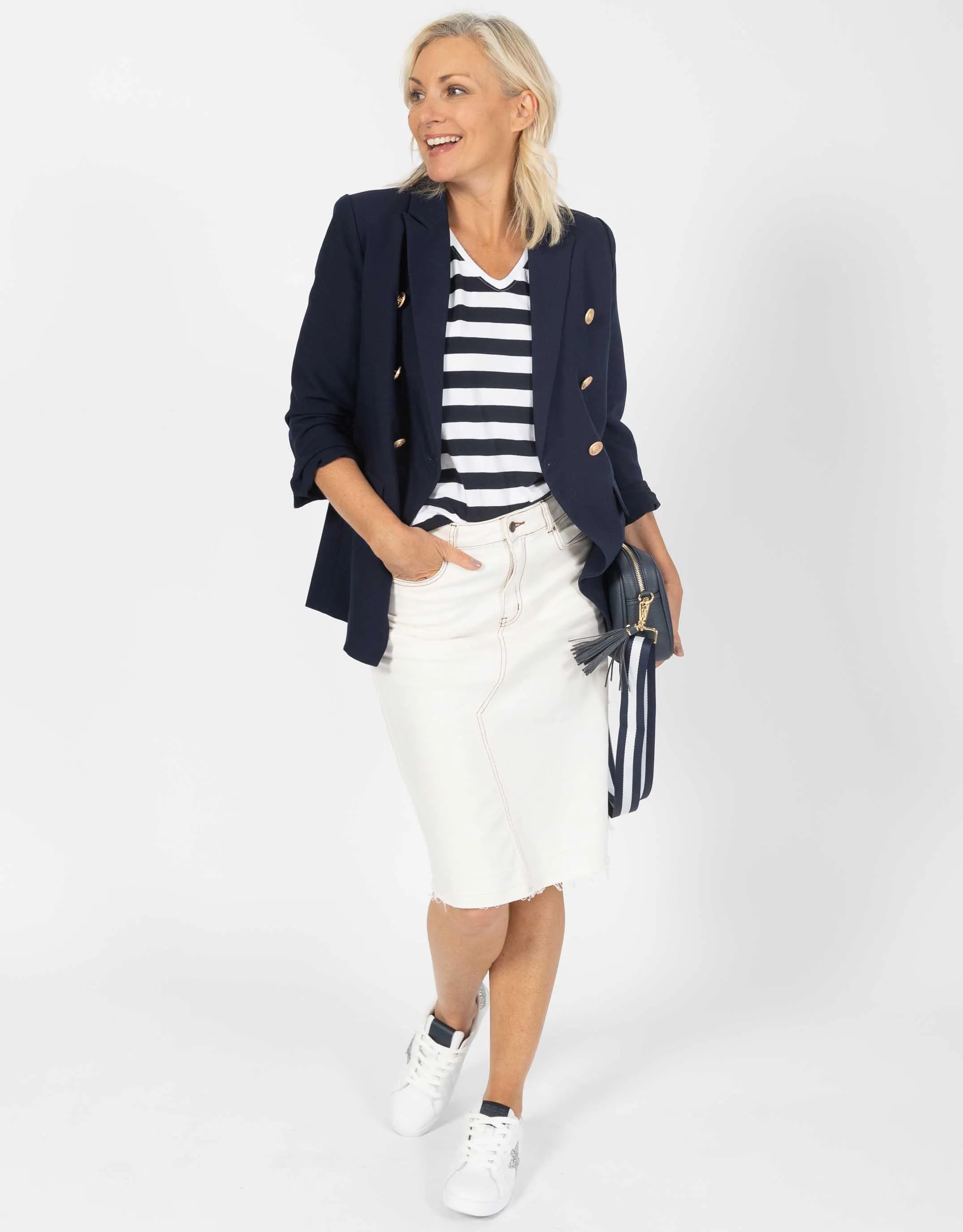 Zoe Crossbody Bag - Navy sold by White & Co product image thumbnail 5