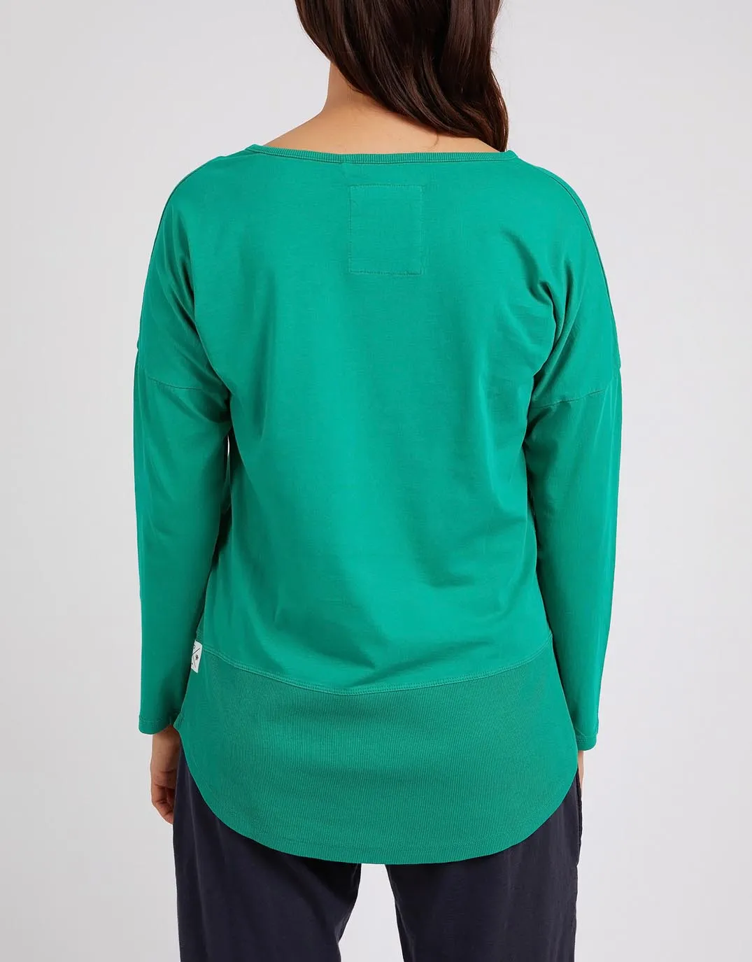Fundamental Long Sleeve Rib Tee - Goodness Green sold by White & Co product image thumbnail 5