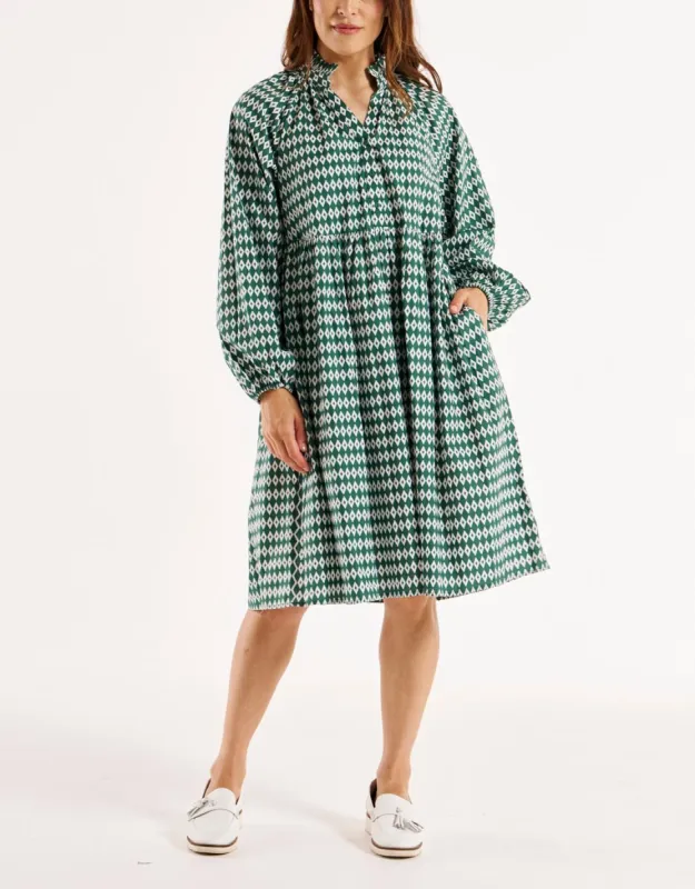 Cottage Dress - Diamond Print sold by White & Co