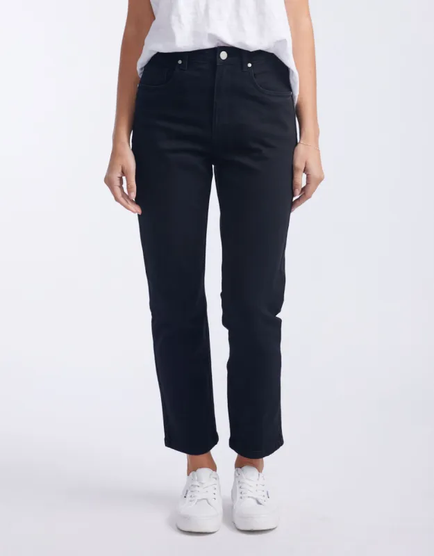 Noelle Straight Leg Jean - Washed Black sold by White & Co