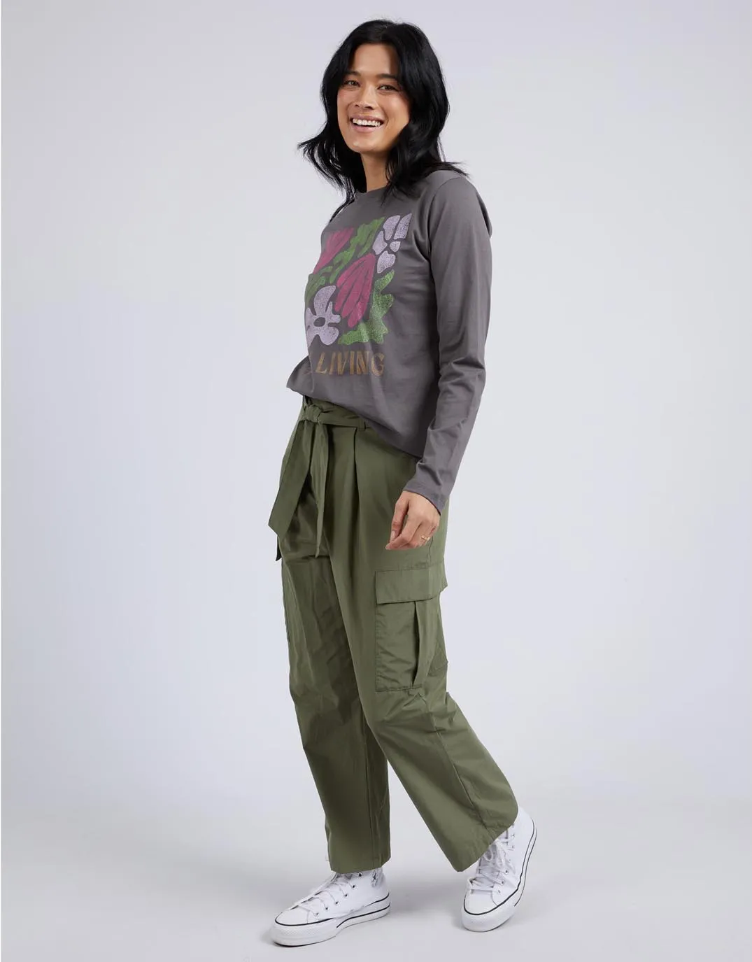 Gem Long Sleeve Tee - Charcoal sold by White & Co product image thumbnail 3