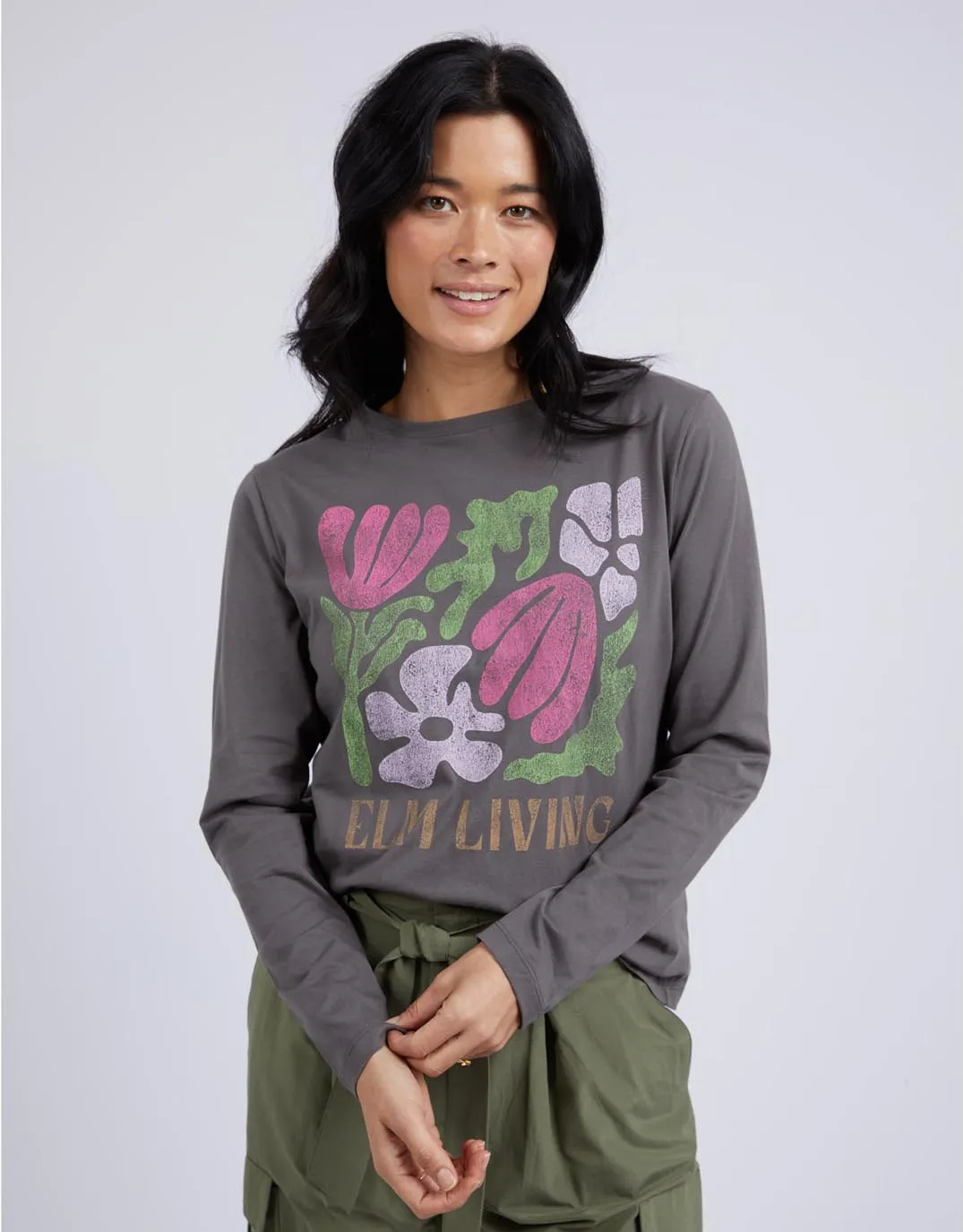 Gem Long Sleeve Tee - Charcoal sold by White & Co product image thumbnail 4