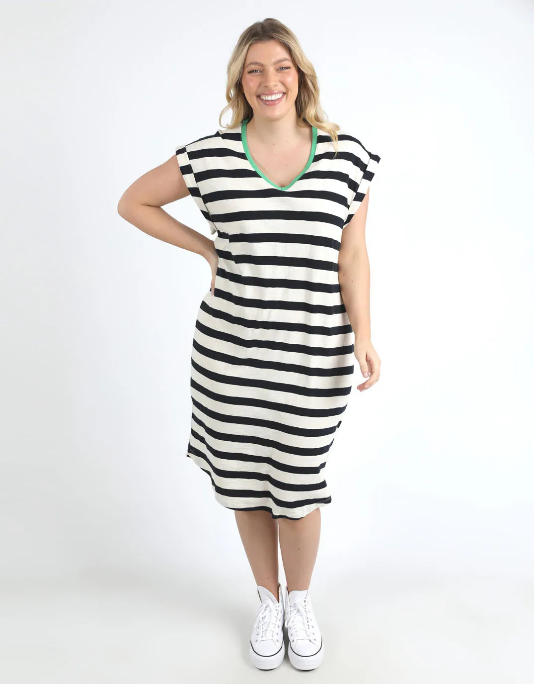 Sunny Tee Dress - Navy/White Stripe sold by White & Co product image thumbnail 3