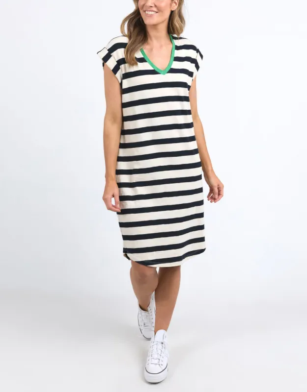 Sunny Tee Dress - Navy/White Stripe sold by White & Co