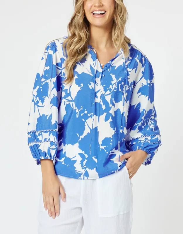 Florida Blouse - Blue made by White & Co