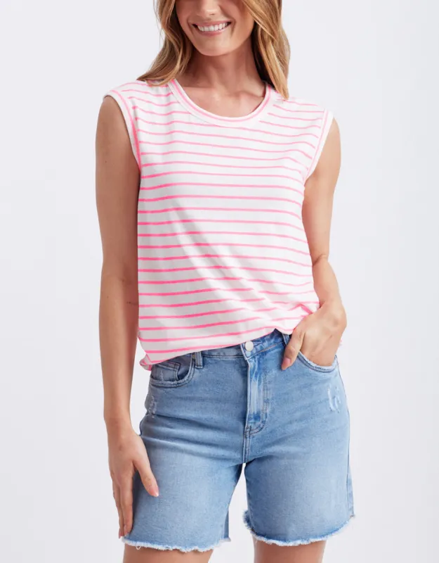 Neon Cali Tank - Neon Pink sold by White & Co