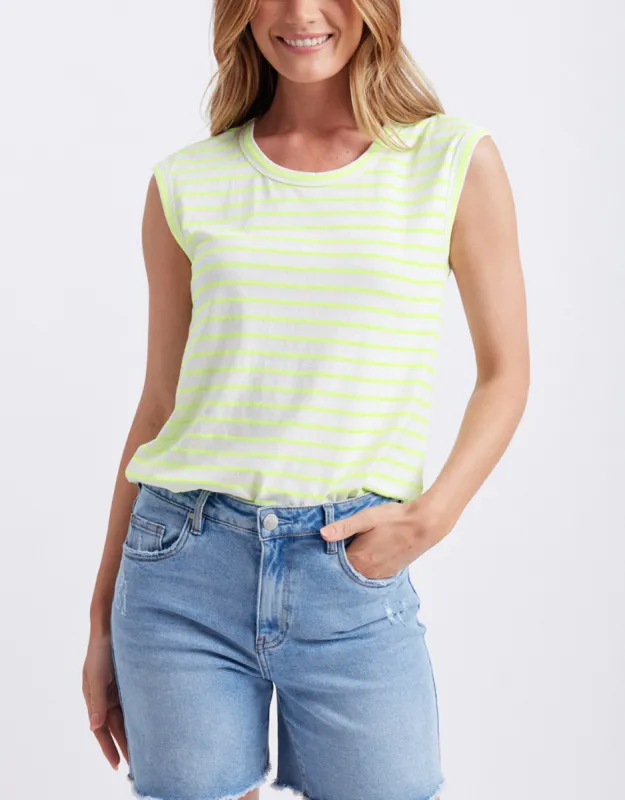 Neon Cali Tank - Neon Yellow sold by White & Co