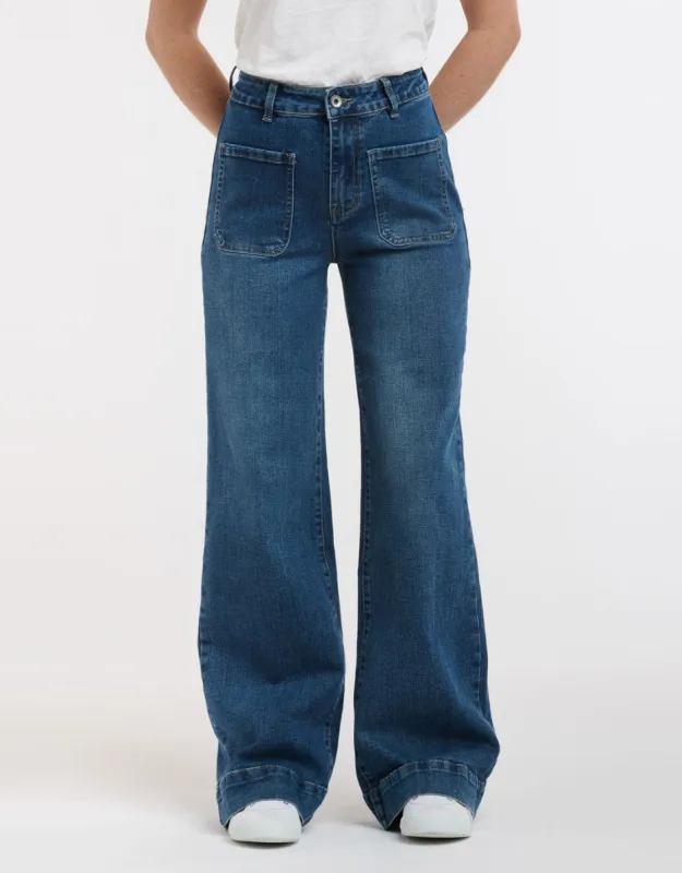Bobbi Denim Jeans - Mid Wash sold by White & Co