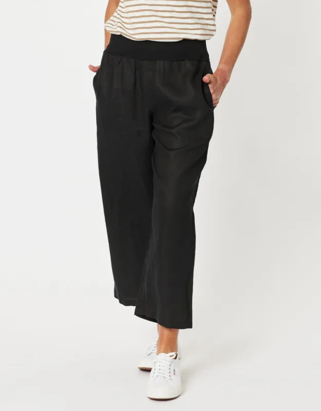 Lara Wide Leg Pants - Black sold by White & Co