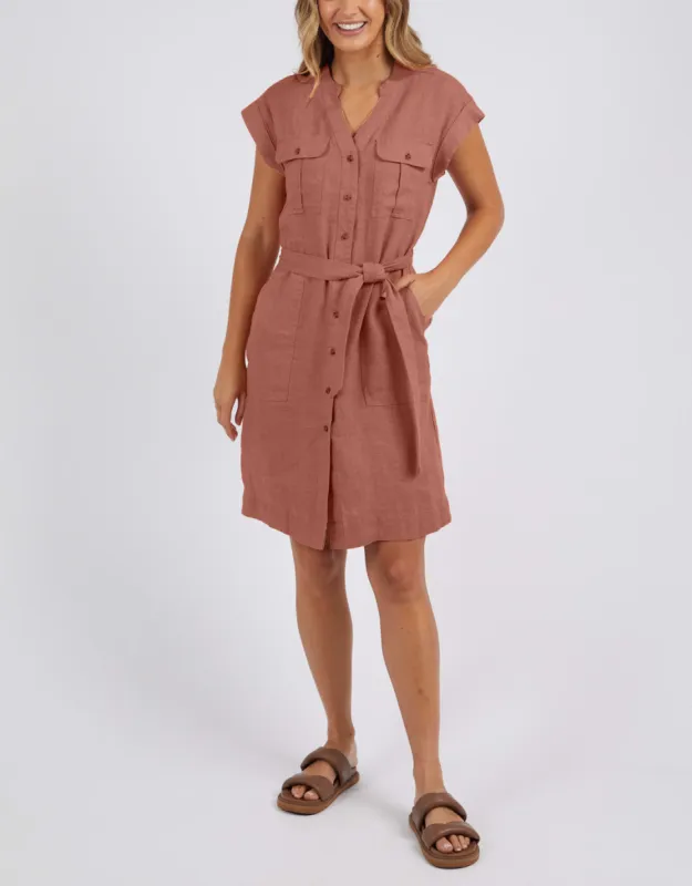 Harlow Dress - Clay sold by White & Co