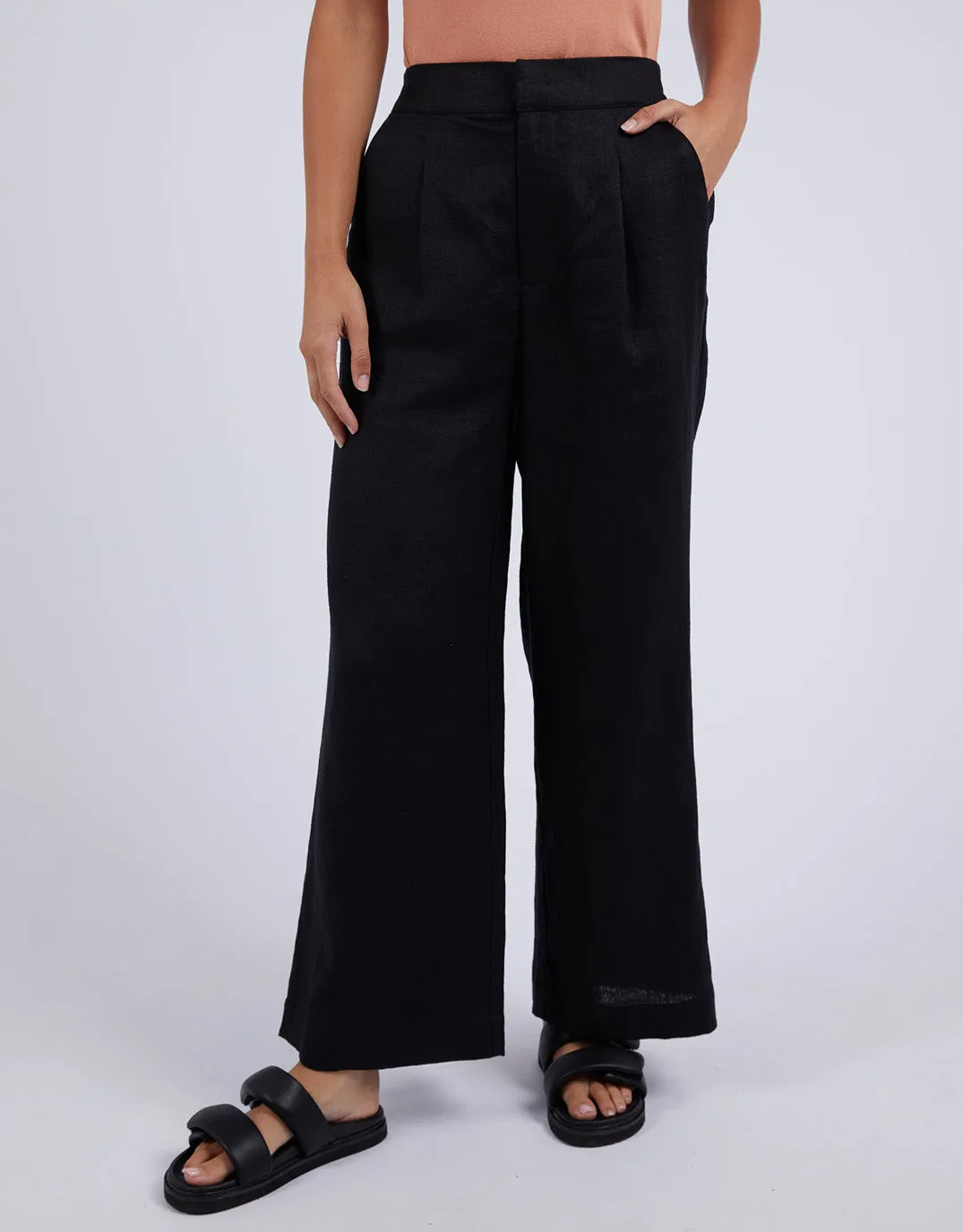 Elina Wide Leg Pant - Black sold by White & Co