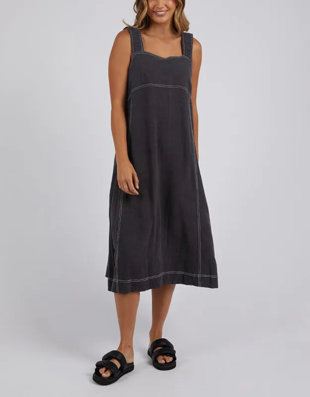 Sage Midi Dress - Charcoal made by White & Co