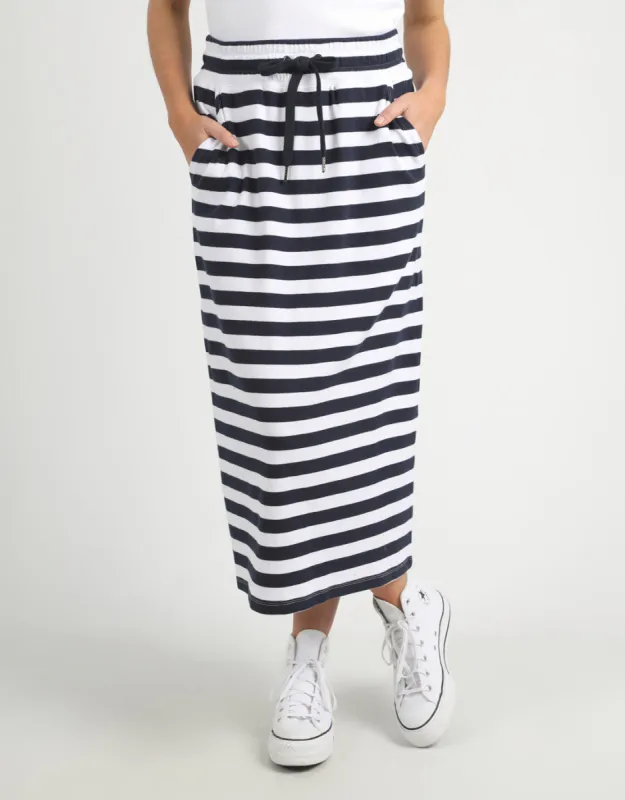Sunset Stripe Skirt - Navy sold by White & Co