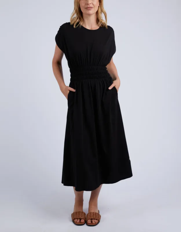 Nelle Midi Dress - Black sold by White & Co