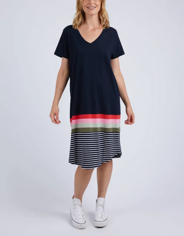 Terra Tee Dress - Navy And White Stripe sold by White & Co