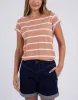 Manly Stripe Tee - Clay sold by White & Co