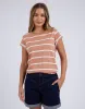 Manly Stripe Tee - Clay sold by White & Co
