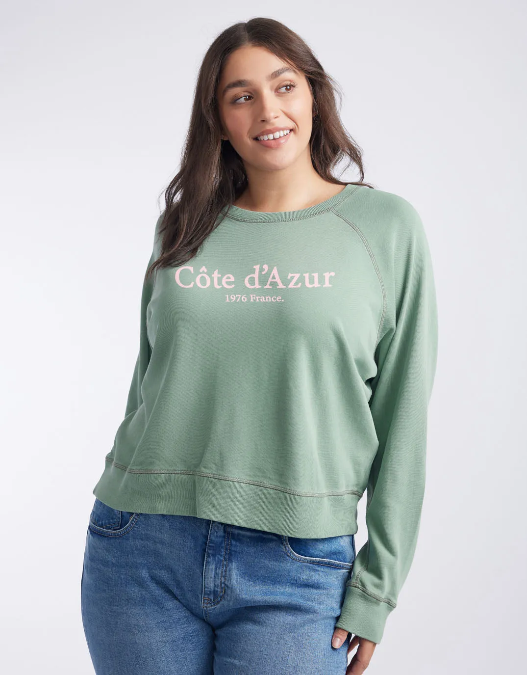 Cote d'Azur Paris Sweat - Sage sold by White & Co product image thumbnail 2