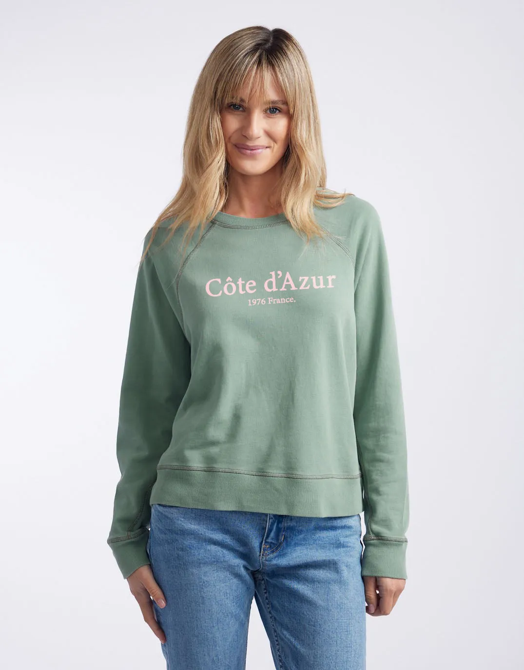 Cote d'Azur Paris Sweat - Sage sold by White & Co product image thumbnail 3