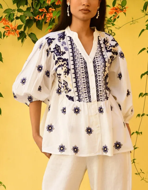 Paradise Blouse - White sold by White & Co