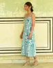 Tropic Sleeveless Midi Dress - Blue Green sold by White & Co
